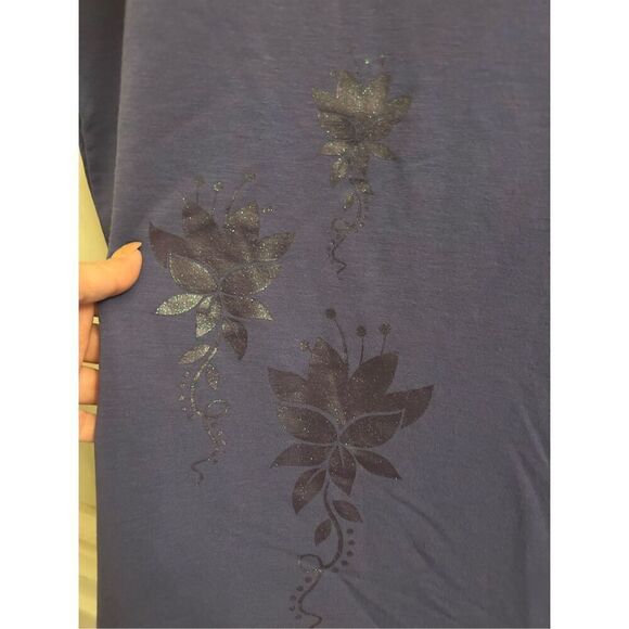 Disney Princess and the Frog Tiana Cowl neck Tunic Shirt Purple Oversized M - Picture 4 of 11